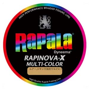 ラパラ Rapala ラパラ RXC150M20MC ラピノヴァX マルチカラー 150M 2.0号 32.8lb 14.9kg
