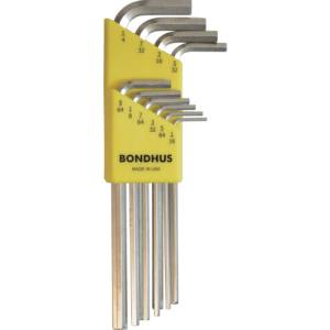 ボンダス BONDHUS ボンダス HLX10B 六角L-レンチ ロング メッキ インチ