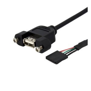 スターテックドットコム StarTech.com スターテック ZU2016D 30cm USB 2.0パネルマウント型変換ケーブル