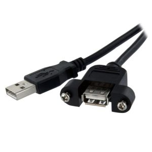 スターテックドットコム StarTech.com スターテック ZU2016J 91cm USB2.0パネルマウント型ケーブル パネルマウント用USB Aポート メス - USB Aポート オス