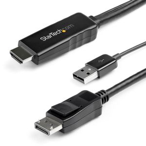 スターテックドットコム StarTech.com スターテック ZU2026Y HDMI - DP変換ケーブル 2m 4K 30Hz HDMIからDiplayPortに変換するアクティブコンバータ