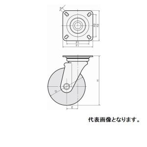 東正車輌 東正車輌 WJ-150RB-WS-R ゴールドキャスター 中荷重 ストッパー付き メーカー直送 代引不可 北海道沖縄離島