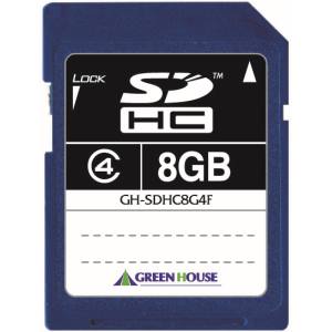 グリーンハウス GreenHouse グリーンハウス GH-SDHC8G4F SDHCメモリーカード MLCチップ クラス4 8GB