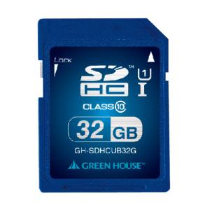 グリーンハウス GreenHouse グリーンハウス GH-SDHCUB32G SDHCメモリーカード UHS-I クラス10 32GB