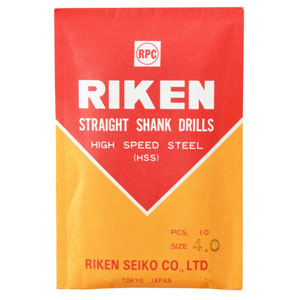 理研製鋼 RIKEN SEIKO 理研製鋼 RPC 鉄工ドリル袋入10本組 4.0mm
