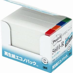 スリーエム 3M スリーエム 3M 5601-R ポスト イット 75X12.5mm 100枚X20パッド レインボー