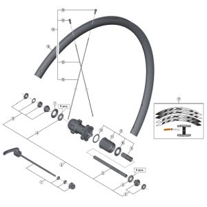 シマノ SHIMANO シマノ SHIMANO Y44X98050 WH-RX31 F 左ロックナットユニット