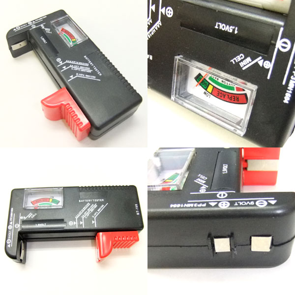  乾電池チェッカー バッテリーチェッカー 電池チェッカー ボタン電池 単1 2 3 4 5 角電池 006P