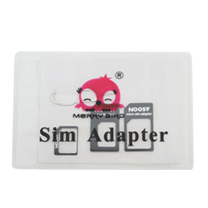 輸入特価アウトレット SIMカードホルダー＆SIMカード変換アダプタ 3in1 SIMピン付き
