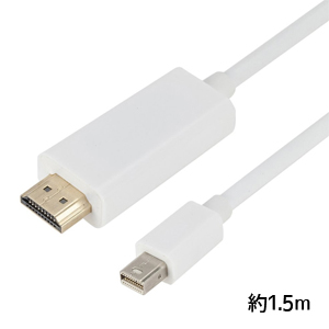 輸入特価アウトレット Mini DisplayPort - HDMIオス変換ケーブル ホワイト ミラーリング macbook