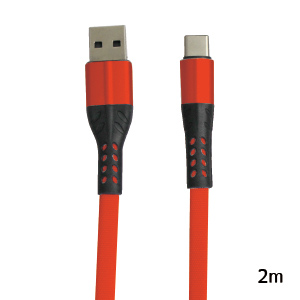 輸入特価アウトレット USB3.1 TypeC ケーブル 2m メッシュレッド