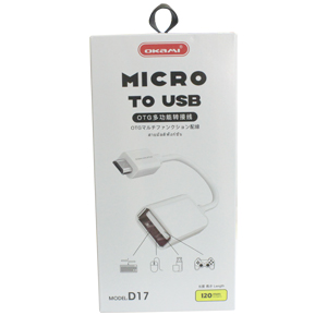輸入特価アウトレット microUSB USBメス OTGケーブル