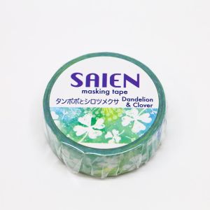 カミイソ産商 カミイソ産商 マスキングテープ SAIEN UR-0056 タンポポシロツメ15x10m