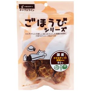 わんわん わんわん ごほうび ささみチップス 野菜mix 60g 犬 おやつ あきばお ネット本店