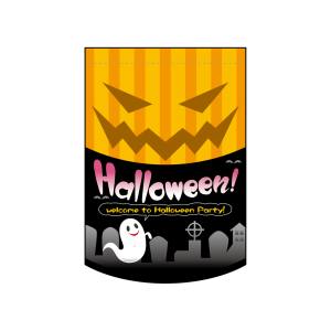 のぼり屋工房 のぼり屋工房 変形タペ Halloween 円カット 5874