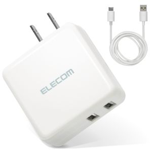 エレコム ELECOM エレコム ELECOM AC充電器(3.6A/2ポート/A-Cケーブル付) 1.5m ホワイト MPA-ACC08WH