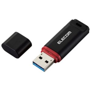 ELECOM エレコム エレコム MF-DRU3016GBKR USBメモリー USB3.2 Gen1 対応 キャップ式 データ復旧サービス付 16GB ブラック