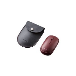 エレコム ELECOM エレコム M-TM10BBRD BlueLEDマウス/薄型/Bluetooth対応/4ボタン/ポーチ付/レッド