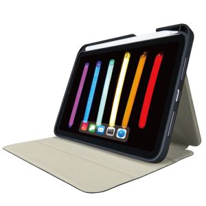 エレコム ELECOM エレコム TB-A21SSABK iPad mini 第6世代 2021年モデル  フラップケース Apple Pencil収納 スリープ対応 ブラック
