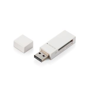 エレコム ELECOM エレコム MR-D205WH メモリリーダライタ 直挿しタイプ USB2.0対応 SD+microSD対応 ホワイト