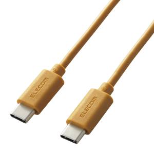 エレコム ELECOM エレコム MPA-CCI10LB USB Type-C to USB Type-Cケーブル USB Power Delivery対応 インテリアカラー 1.0m ライトブラウン