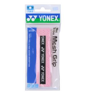 ヨネックス YONEX ヨネックス テニス ウェットスーパーメッシュグリップ 1本入り AC138 フレンチピンク 128