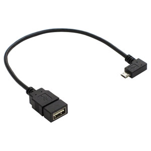 アイネックス AINEX アイネックス USB-134R USBホストケーブル A - Micro-B L型 両端リバーシブル 約20cm AINEX