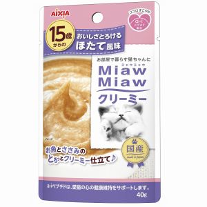 アイシア AIXIA アイシア 15歳からのミャウミャウ クリーミー ほたて風味 40g