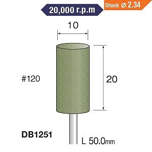 ミニター ミニモ Minimo ミニター ミニモ DB1251 研磨用ゴム砥石 WA ミディアム ＃120 φ10 10本入