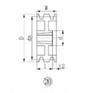 エバオン EVN EVN SPA200-1 ブッシングプーリー SPA 200mm 溝数1
