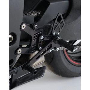 R&G アールアンドジー R&G RG-RSET18BK 可変レーシングステップキット ブラック ZX-6R 05-12/ZX-6R 636 13-(ABS不可)