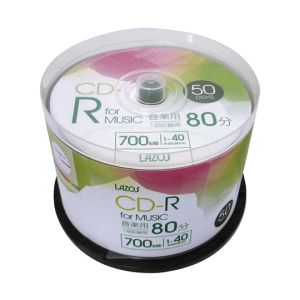 lazos ラソス ラソス L-MCD50P 音楽用CD-R 80分 1-40倍速対応 50枚 lazos