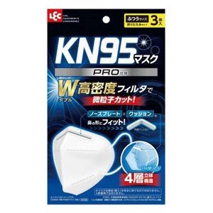 レック LEC レック 4層 KN95マスク ふつうサイズ 3枚入 個包装 C00924