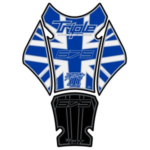 モトグラフィックス MOTOGRAFIX モトグラフィックス MT-TT020BJ タンクパッド BLU/WHT/ブラック STREET TRIPLE