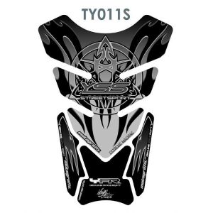 モトグラフィックス MOTOGRAFIX モトグラフィックス MT-TY011S タンクパッド BLK/シルバー FZS600 DIVERSION