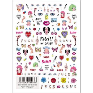 イングカワモト イングカワモト ツメキラ ネイルシール DAISY プロデュース2 Bitch by DAISY マルチカラー 1枚 NN-DAI-102