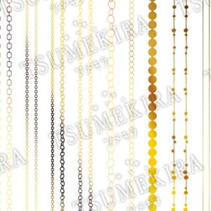 イングカワモト イングカワモト ツメキラ ネイルシール mi-mi プロデュース5 Gold chain マルチカラー 1枚 SG-MIM-107