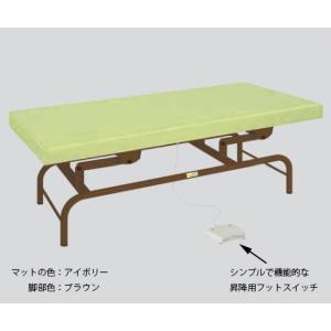 ナビス アズワン AS ONE アズワン ナビス 8-6632-04 電動診察台 60×180×高さ45～81cm マット ライムグリーン 脚 ブラウン メーカー直送 代引不可 沖縄離島不可 受注生産