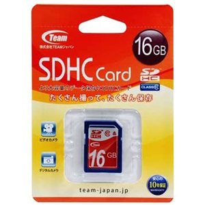 Team Japan SDHC 16GB TG016G0SD28X Class10