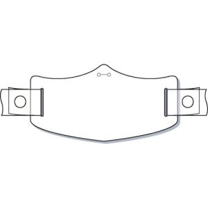 つくし工房 つくし工房 WE-101H e帽章 白無地 ヘルメット用樹脂バンド付