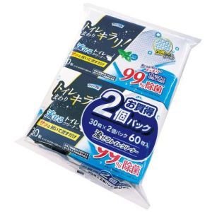 ライフ堂 ライフ堂 クリンクル キラリ流せるトイレクリーナー 30枚 2p LD-624