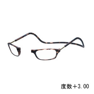 オーケー光学 OHKEI オーケー光学 クリック リーダー ブラウン 度数+3.00 老眼鏡 CliC Readers
