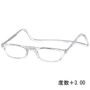 オーケー光学 OHKEI オーケー光学 クリック リーダー クリアー 度数+3.00 老眼鏡 CliC Readers