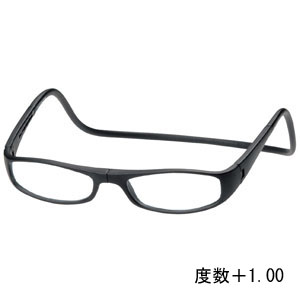 オーケー光学 OHKEI オーケー光学 クリック ユーロ マットブラック 度数+1.00 老眼鏡 CliC Euro