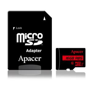 アペイサー Apacer Apacer AP16GMCSH10U5-R microSDHC 16GB  UHS-I U1 クラス10 アダプタ付 マイクロSD メーカー保証5年