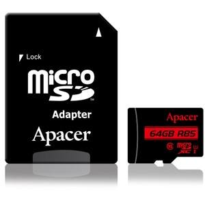 アペイサー Apacer Apacer AP64GMCSX10U5-R microSDXC 64GB UHS-I U1 クラス10 アダプタ付 マイクロSD メーカー保証5年