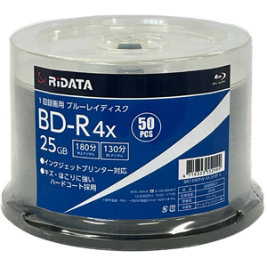ライデータ RIDATA RIDATA BR130EPW4X.50SP A BD-R 25GB 4倍速 50枚入
