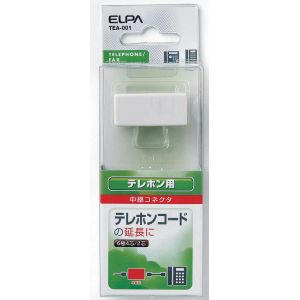 朝日電器 エルパ ELPA エルパ TEA-001 TEL用中継コネクタ6極2 4芯 ELPA 朝日電器