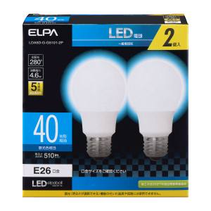 朝日電器 エルパ ELPA エルパ LDA5D-G-G5101-2P LED電球 A形 広配光 ELPA 朝日電器