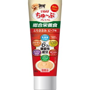 いなばペットフード いなば ちゅ～ぶプレミアム とりささみ ビーフ味 80g